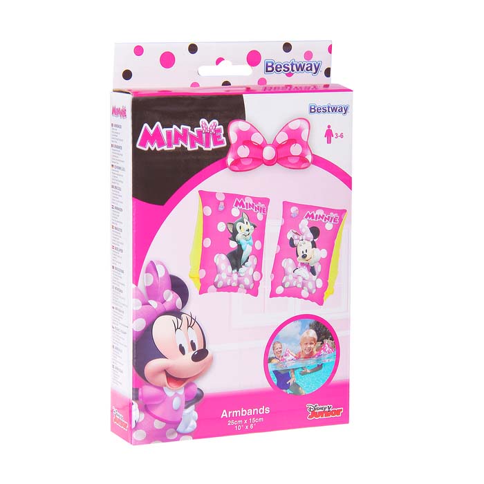 Нарукавники для плавания Minnie, 25 х 15 см, 2 дизайна  