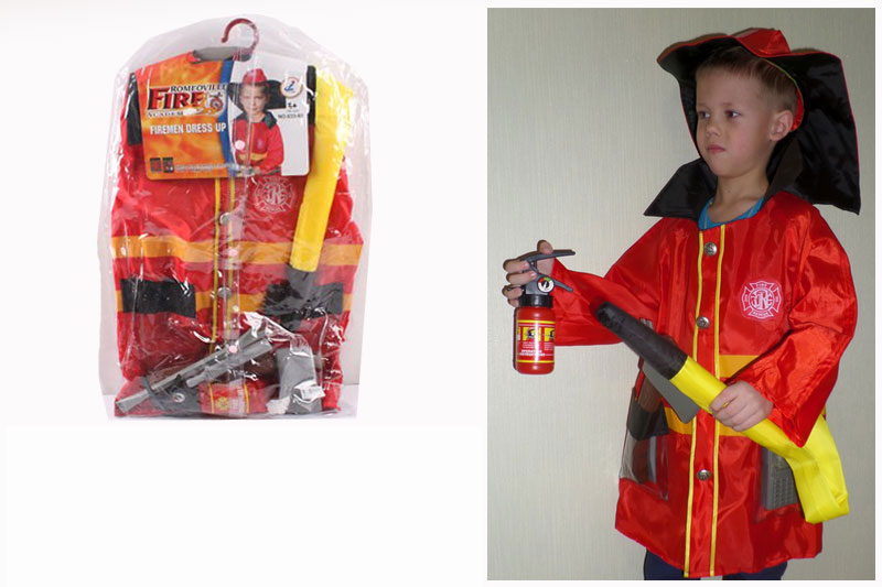 Набор пожарного, костюм с аксессуарами, 7 предметов  