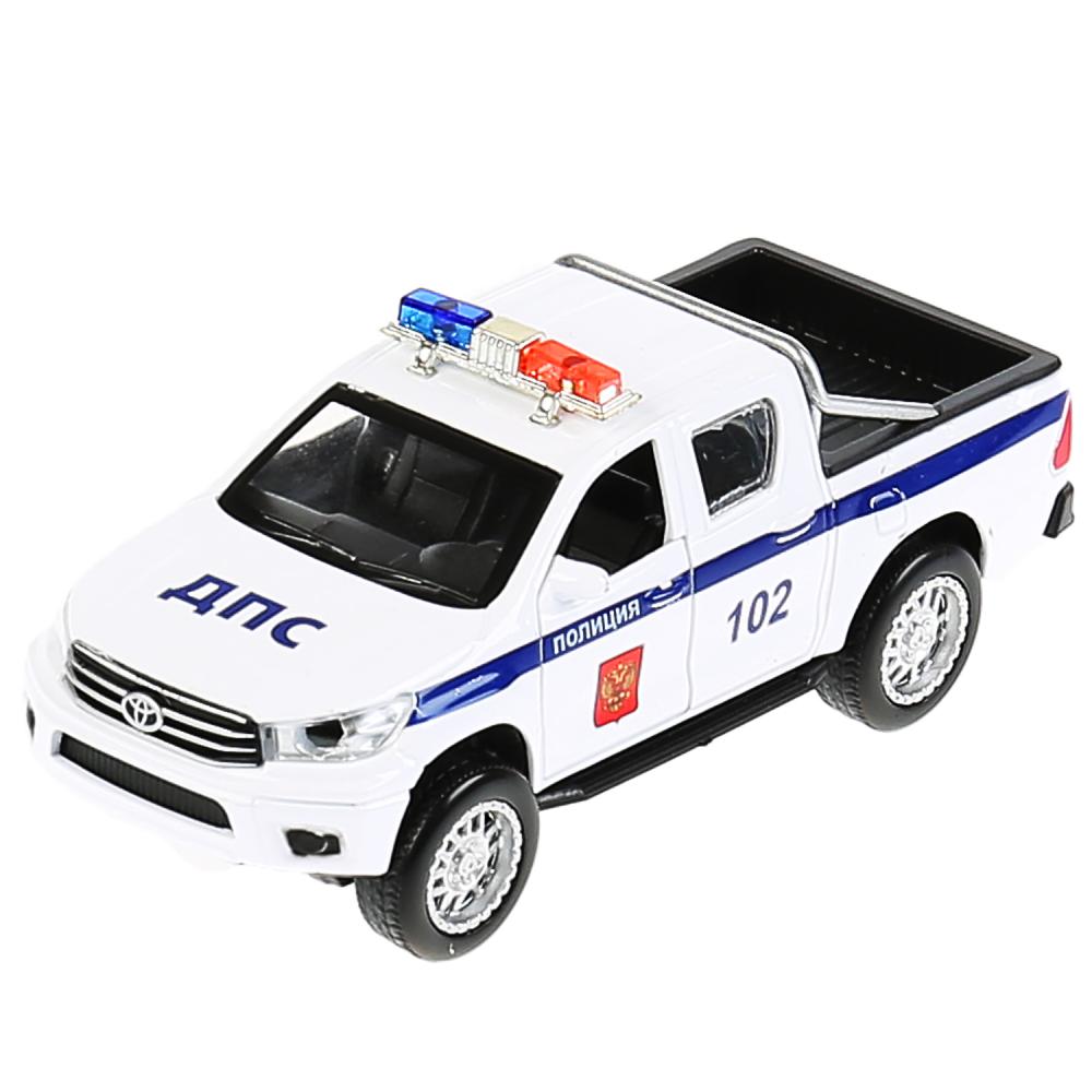 

Машина металл Toyota Hilux Полиция, 12 см, открываются двери, инерция, белая