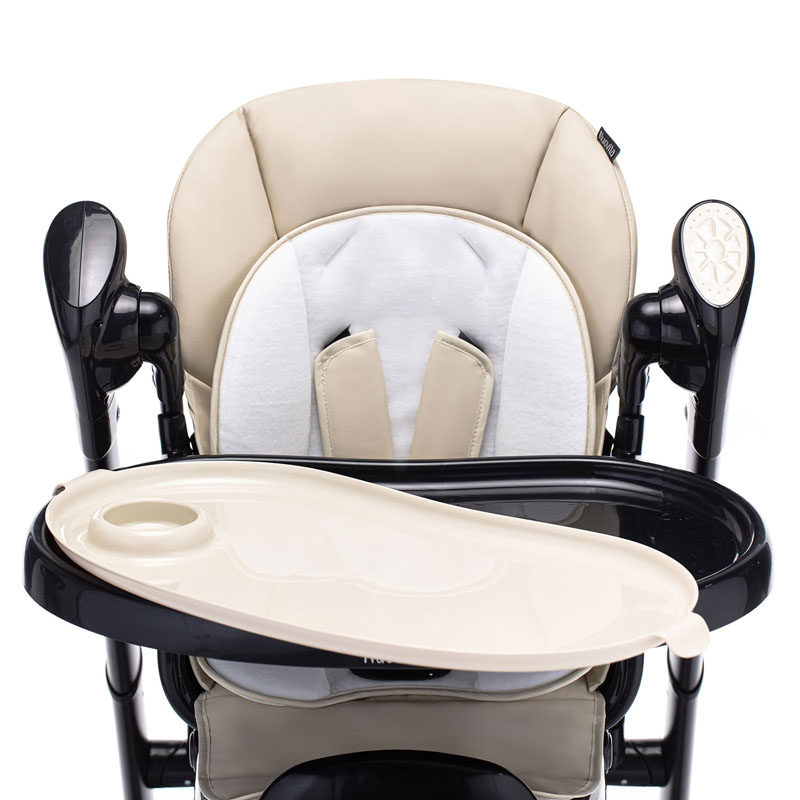Стульчик для кормления с электронным устройством качения Nuovita Unico lux Nero, Latte, Nero/Латте, Черный  