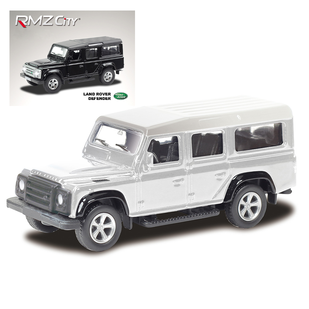 Машина металлическая RMZ City - Land Rover Defender, 1:64, цвет черный / белый  