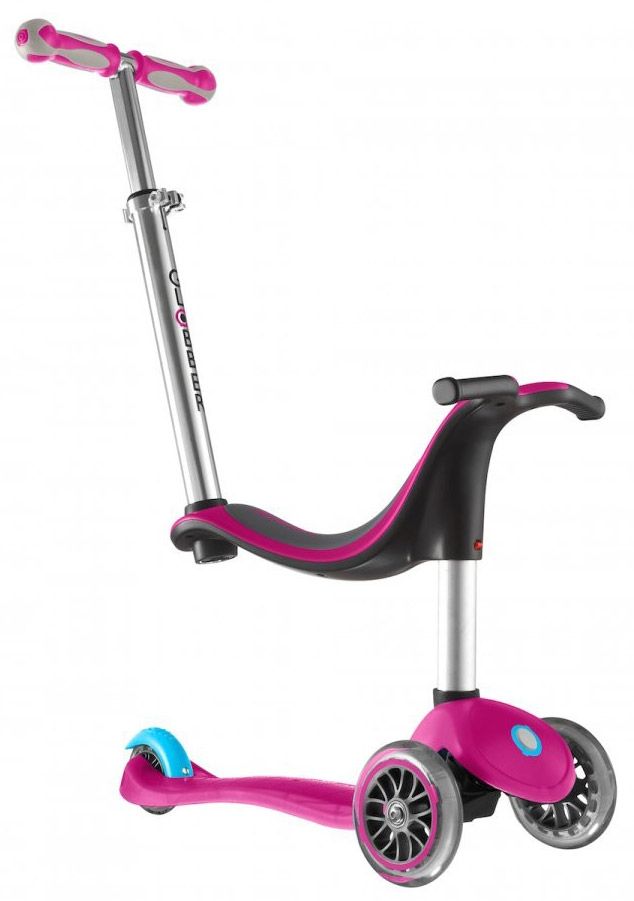 

Многофункциональный самокат Globber My Free Seat 4 in 1 светящиеся колеса - Розовый