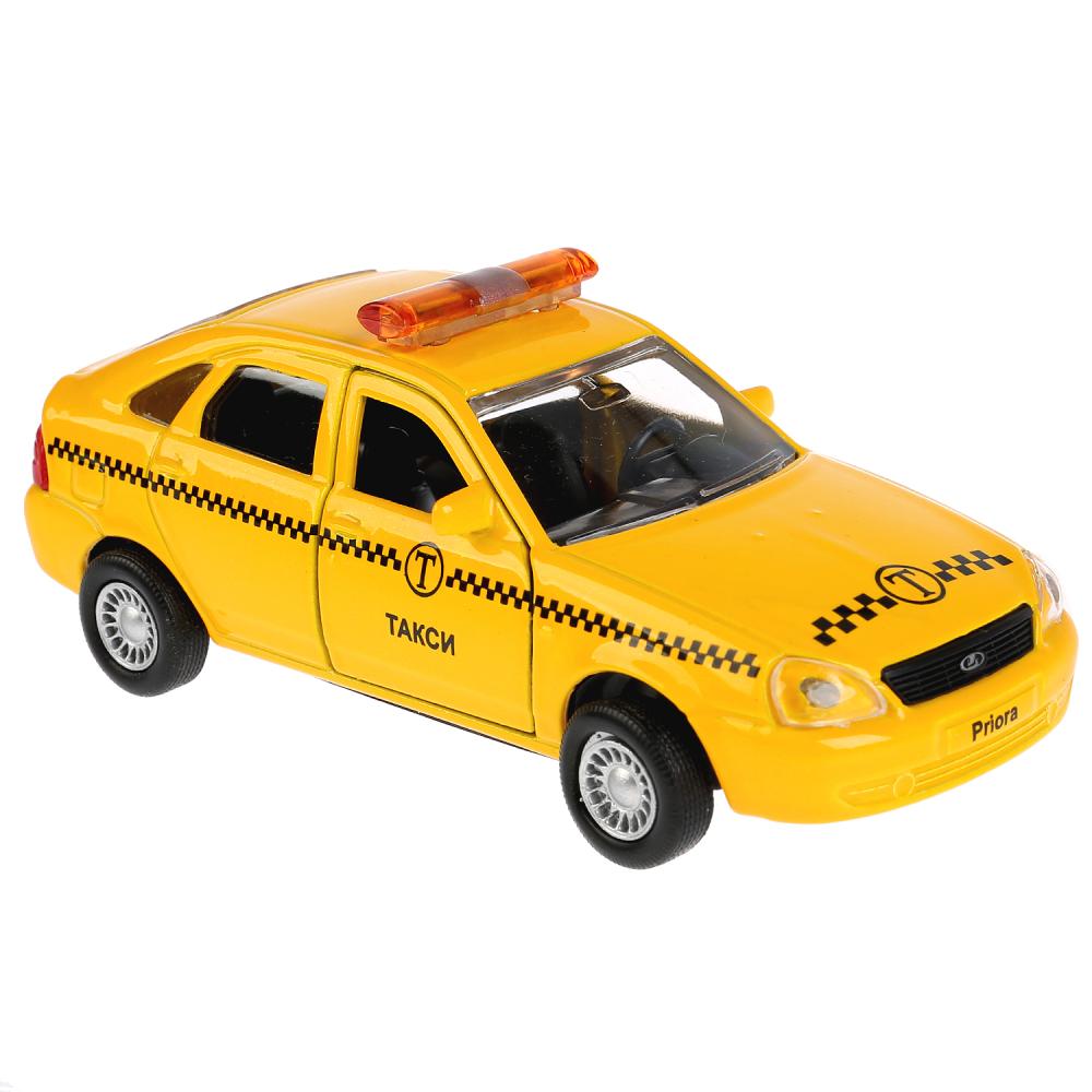 

Машина металлическая Lada Priora хэтчбек Такси, длина 12 см, открываются двери, инерционная WB)