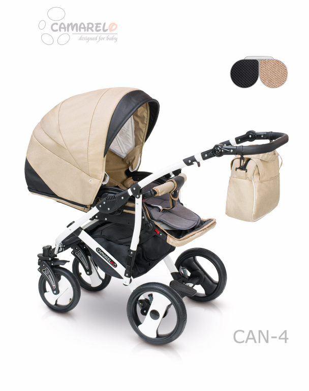 Детская коляска Camarelo Carera New 2 в 1, бежевая  