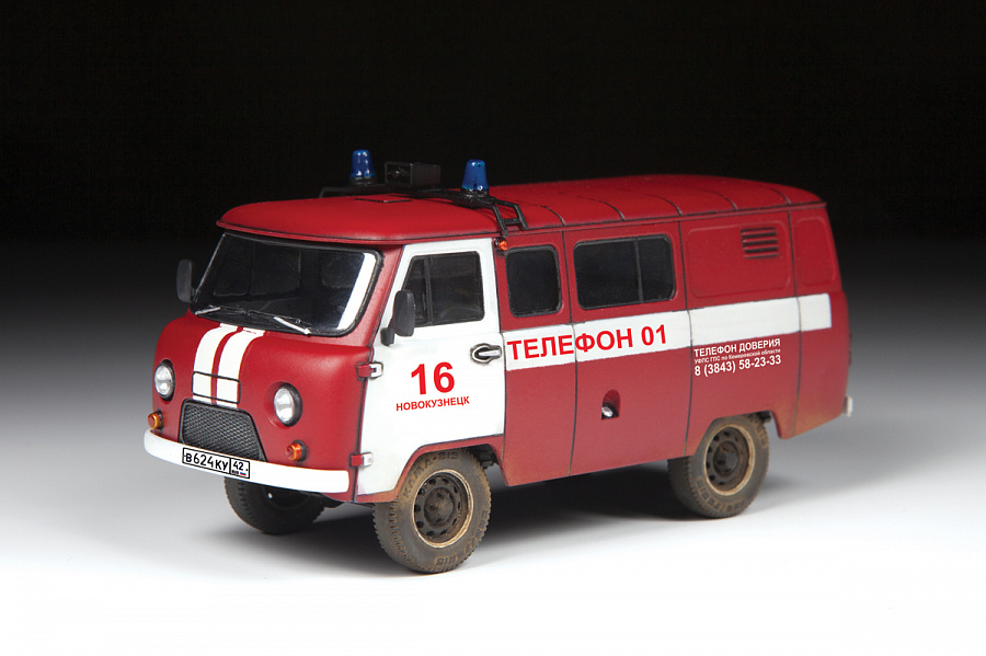 Модель сборная - Пожарная служба - УАЗ 3909  