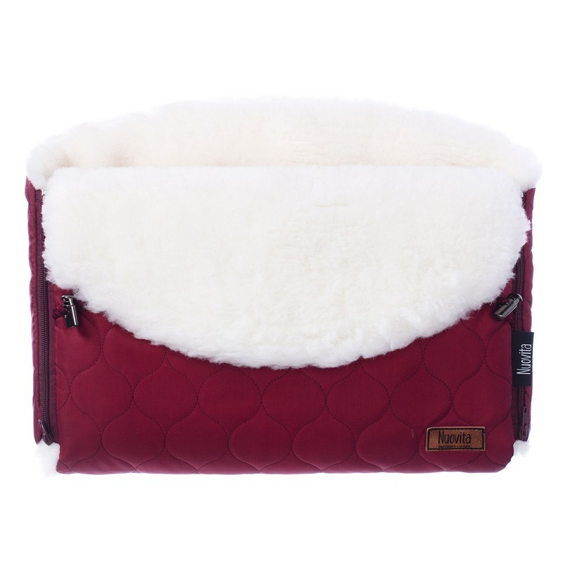 

Муфта меховая для коляски Nuovita Polare Bianco Bordo/Бордовый