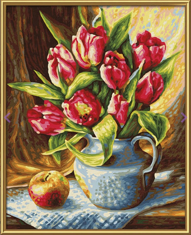 Картина по номерам - Букет тюльпанов  