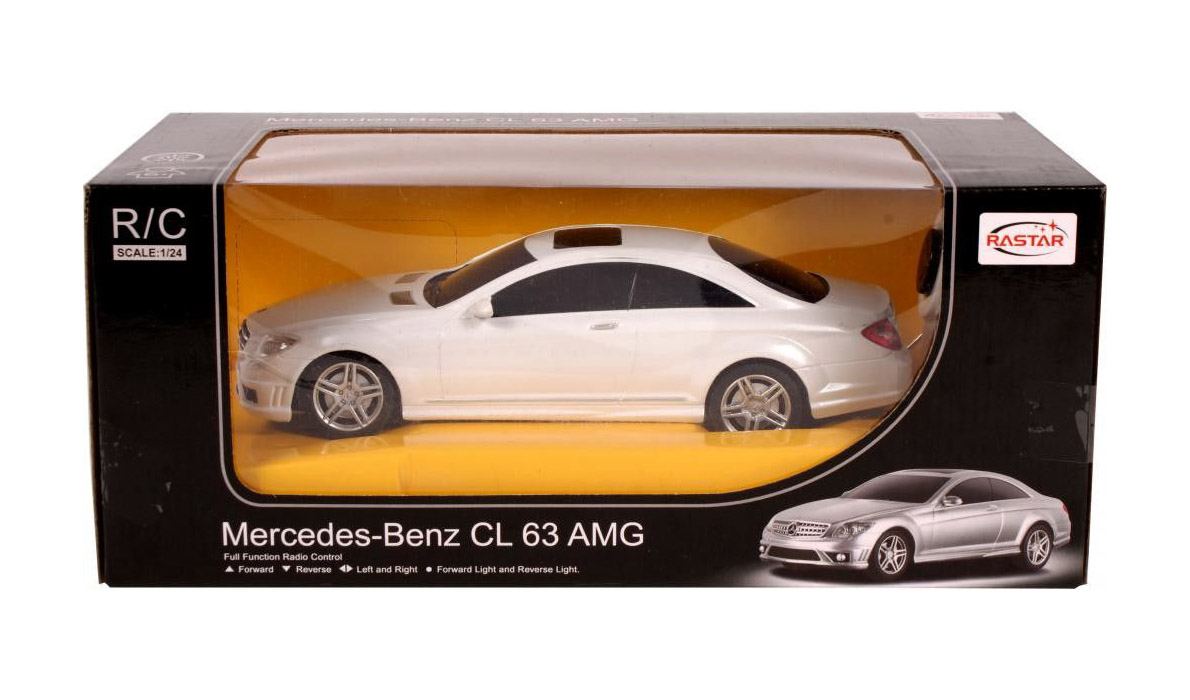 Радиоуправляемая машина - Mercedes CL63 AMG, 1:24, цвет белый, 40MHZ  
