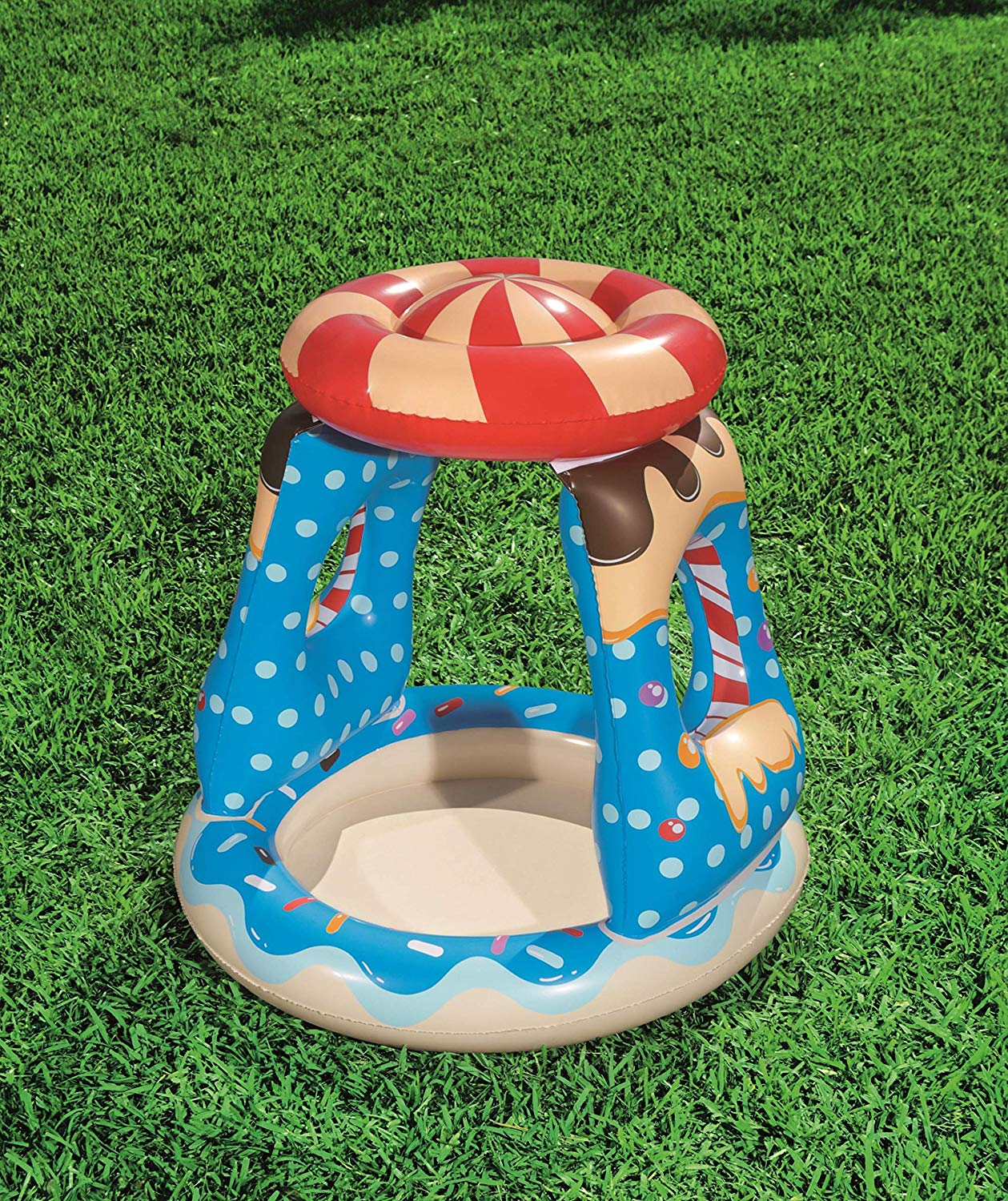 Надувной бассейн Конфетка с навесом с надувным дном  