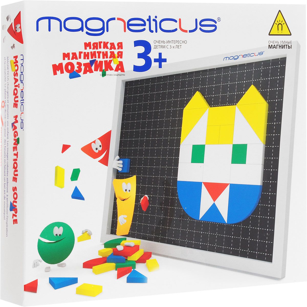 Магнитная мозаика MAGNETICUS, 5 цветов, листок с примерами  