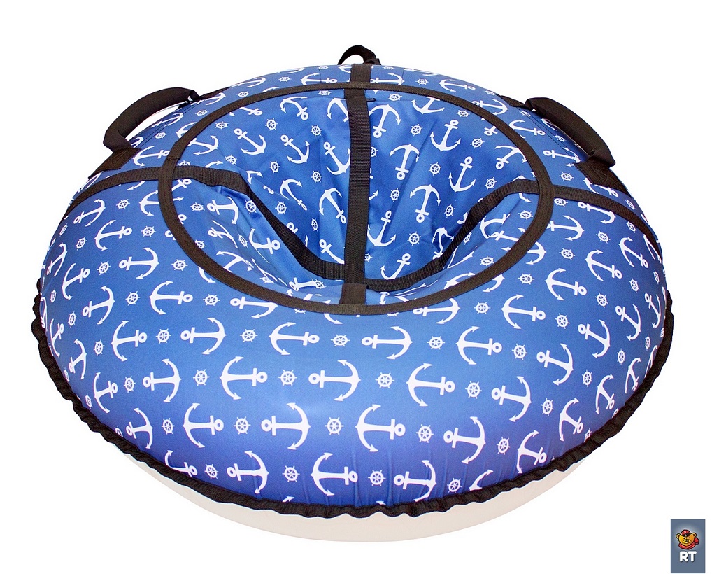 Санки надувные тюбинг дизайн - Якорь, диаметр 105 см.  