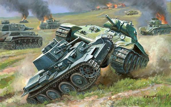 

Игровой набор для склеивания - Танковый бой. Министартер