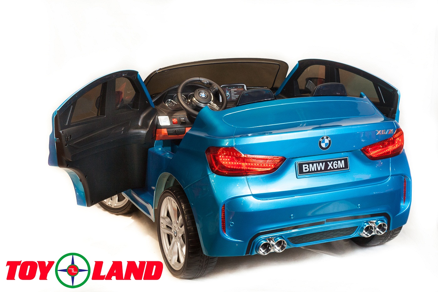 Электромобиль Джип BMW X6M, синий  