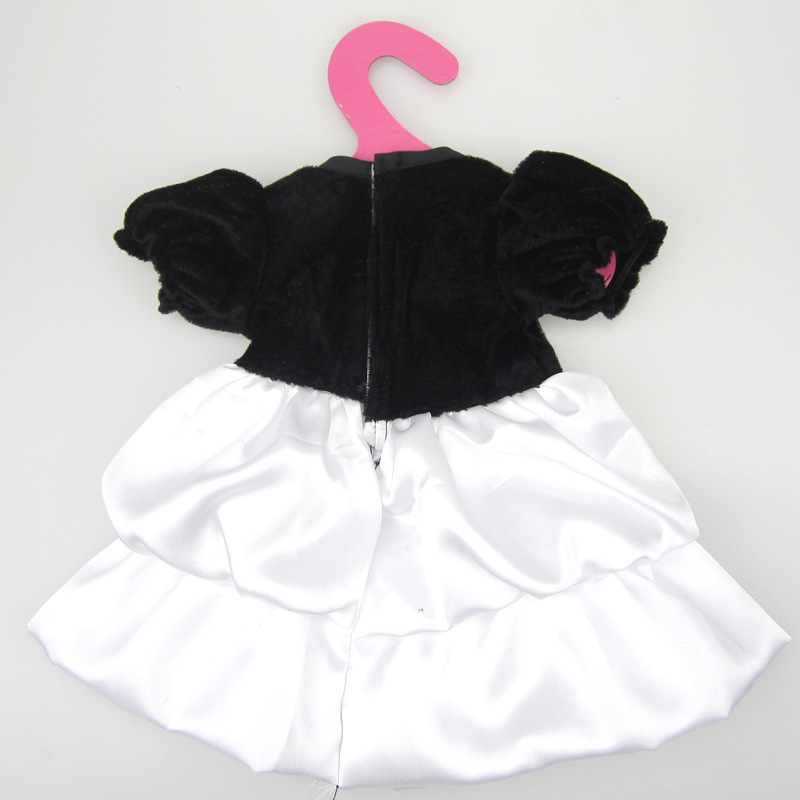 Одежда для кукол: платье черно-белое  