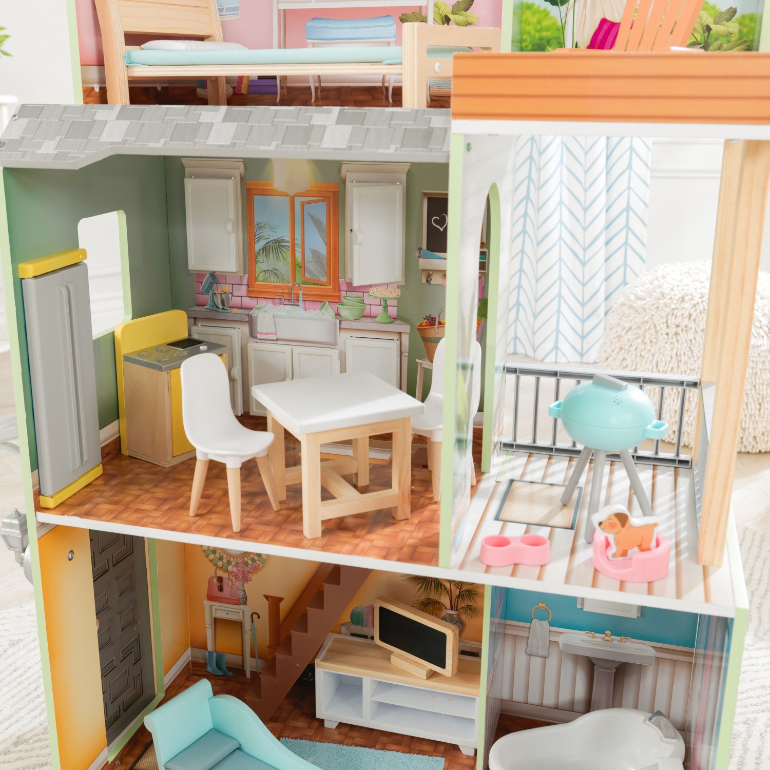 Кукольный домик с мебелью – Хэлли, 27 элементов  