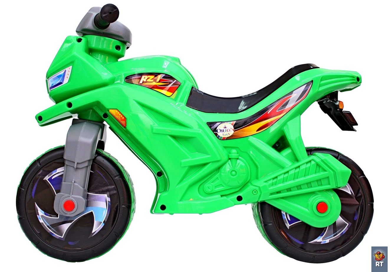 Каталка-мотоцикл беговел ОР501 в 6 - Racer RZ 1, цвет зеленый  