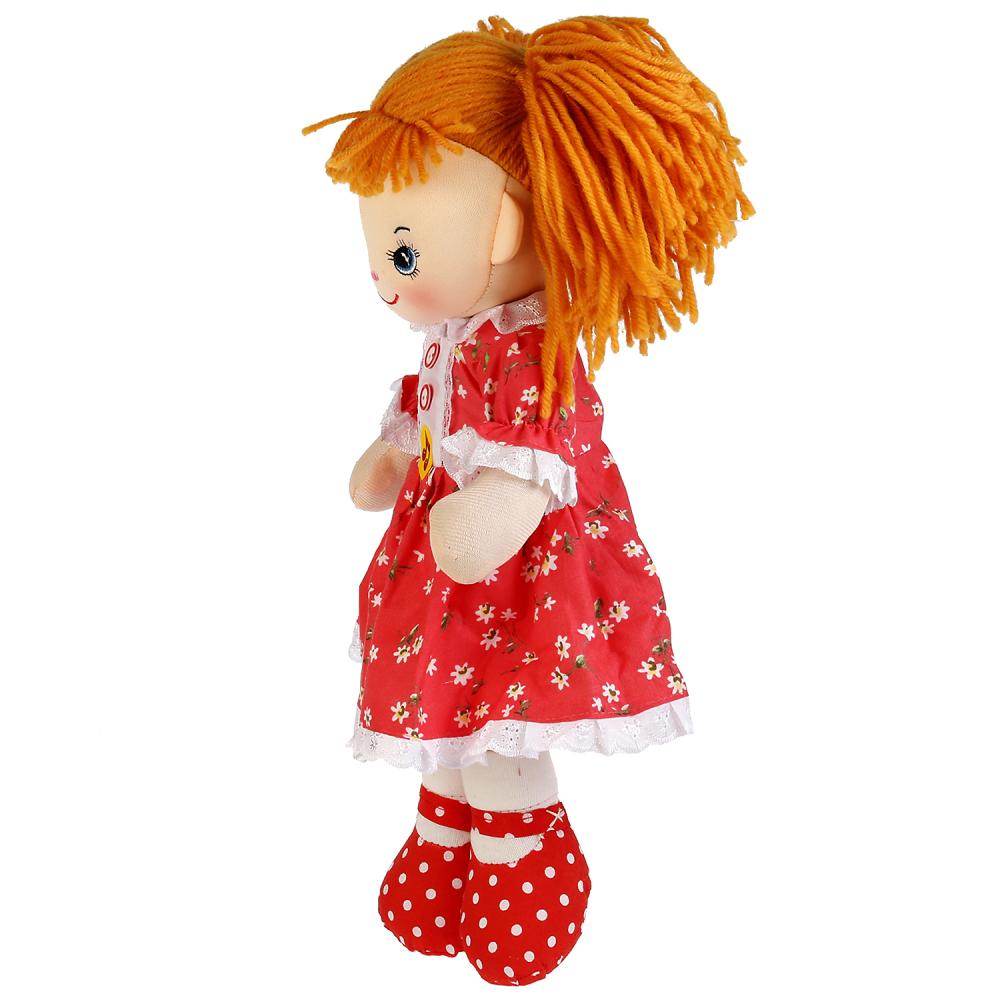 Музыкальная мягкая игрушка - Куколка в красном платье, 40 см, 5 песенок, 2 стихотворения А. Барто  