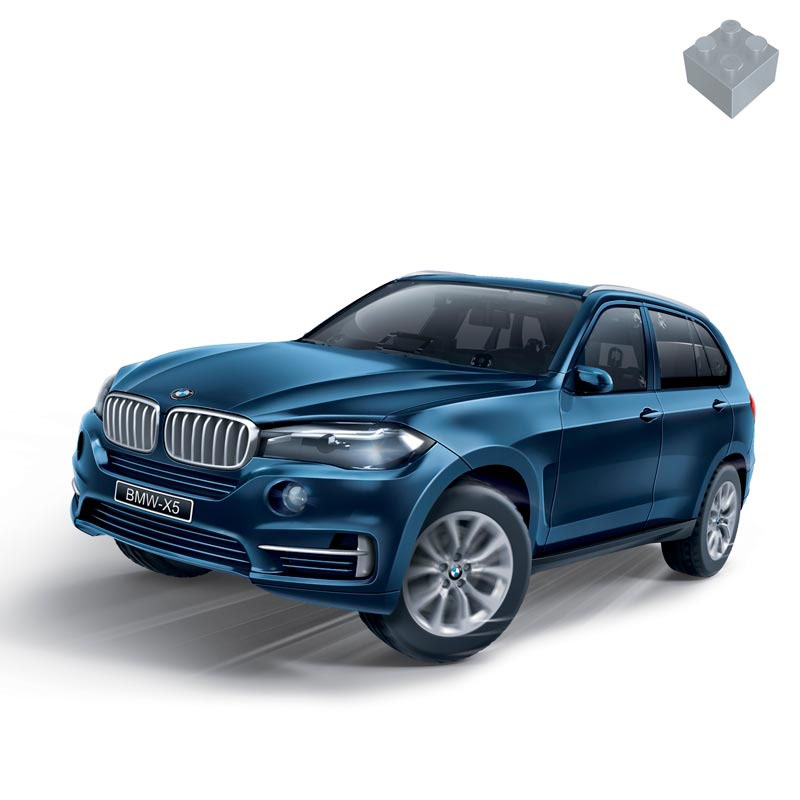 Конструктор - Машина BMW X5, синий, масштаб 1:28  