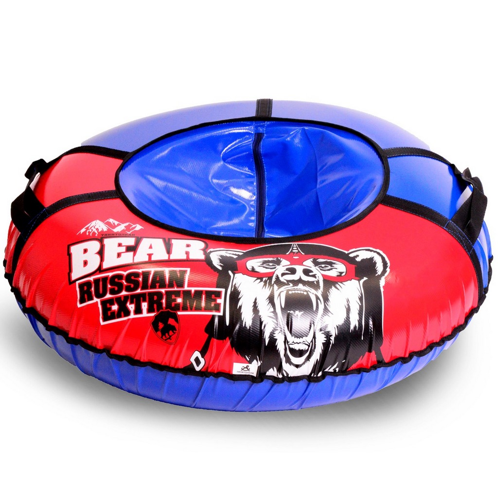 Санки надувные Тюбинг - Russian Extreme Bear, автокамера, диаметр 107 см.