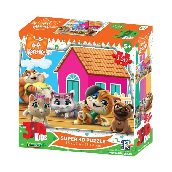 

Пазл 3D из серии 44 котенка, сюжет 3, 150 деталей