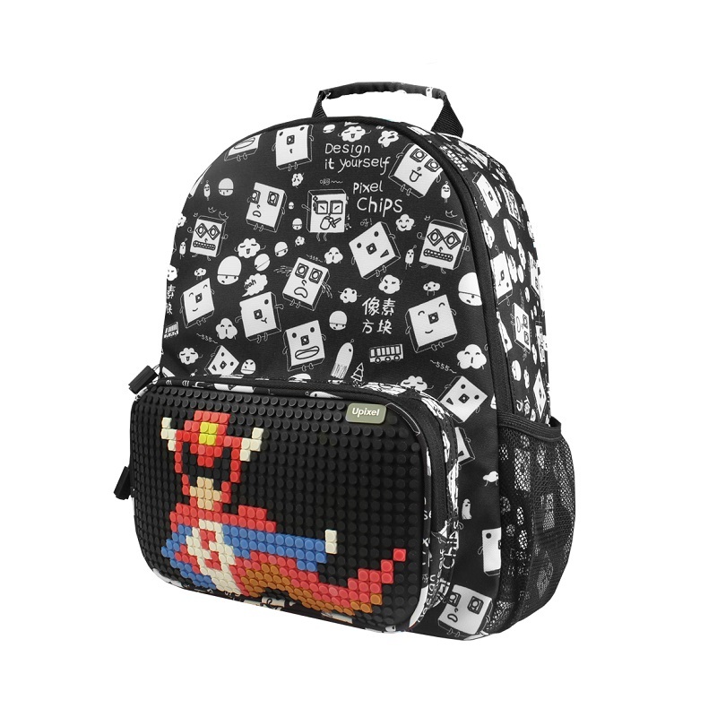 Детский рюкзак Floating Puff WY-A025, цвет - черный с рисунком  