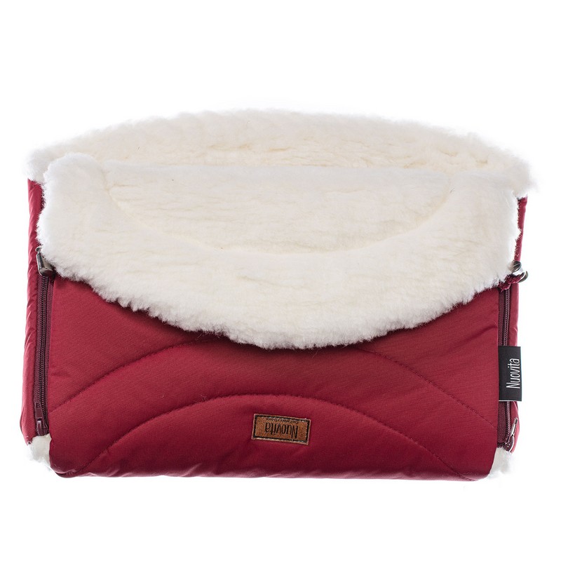 

Муфта меховая для коляски Nuovita Tundra Bianco Bordo/Бордовый