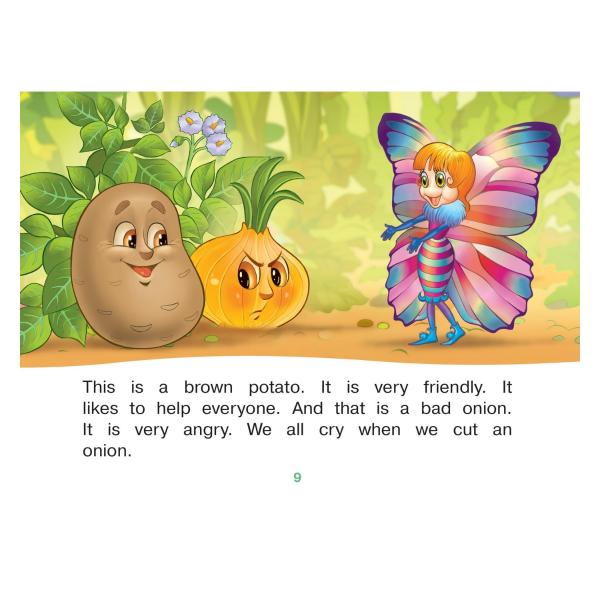 Книга на английском языке - Бабочка Алина в огороде. Aline-Butterfly in the Garden. 1 уровень, Благовещенская Т.А.  