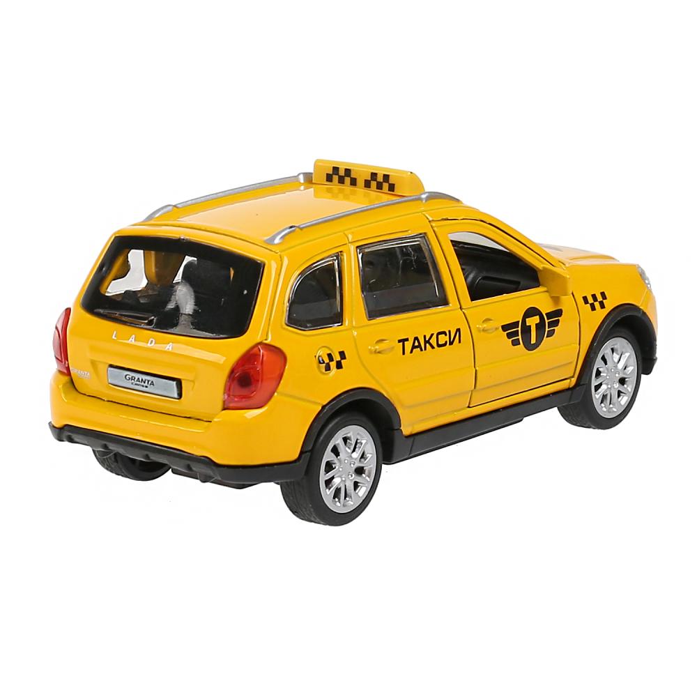 Инерционная металлическая модель - Lada Granta Cross 2019 - Такси, 12 см, цвет желтый  