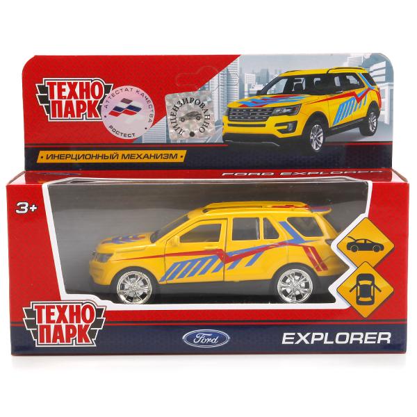 Машинка металлическая инерционная Ford Explorer Спорт 12 см, открываются двери   