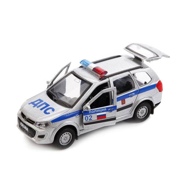 

Машина металлическая Lada Kalina Cross Полиция 12 см, открываются двери, инерционная