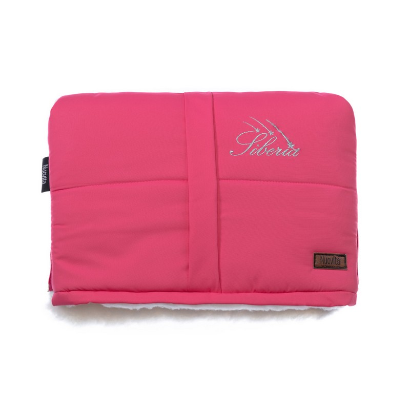 Муфта меховая для коляски Nuovita Siberia Bianco Rosa/Розовый  