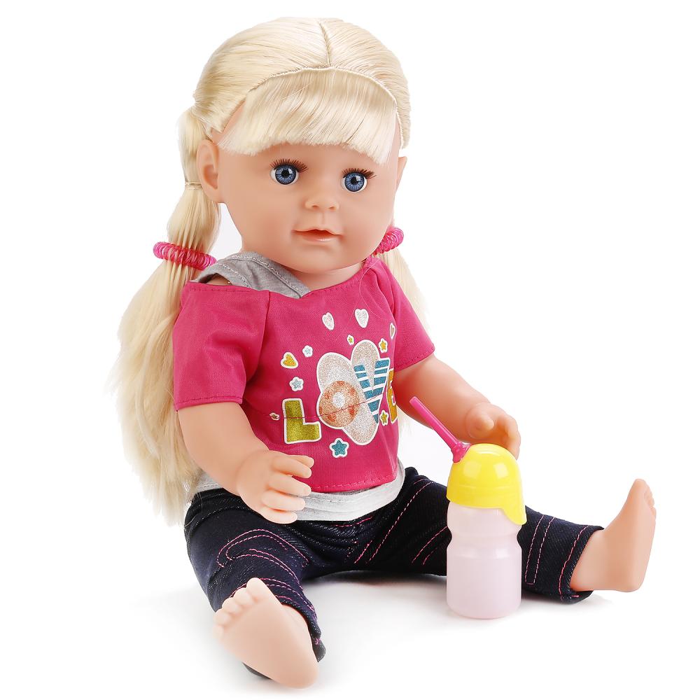Интерактивная кукла 45 см, пьет и писает, плачет слезами, ноги сгибаются  