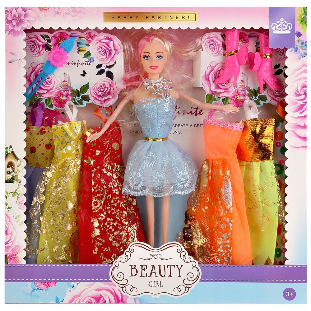 Кукла с набором одежды и аксессуарами, 29 см, разные цвета   