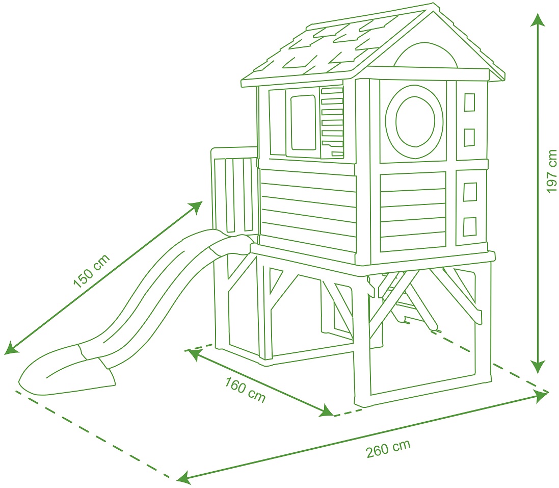 Домик на сваях с горкой Smoby, 810800 