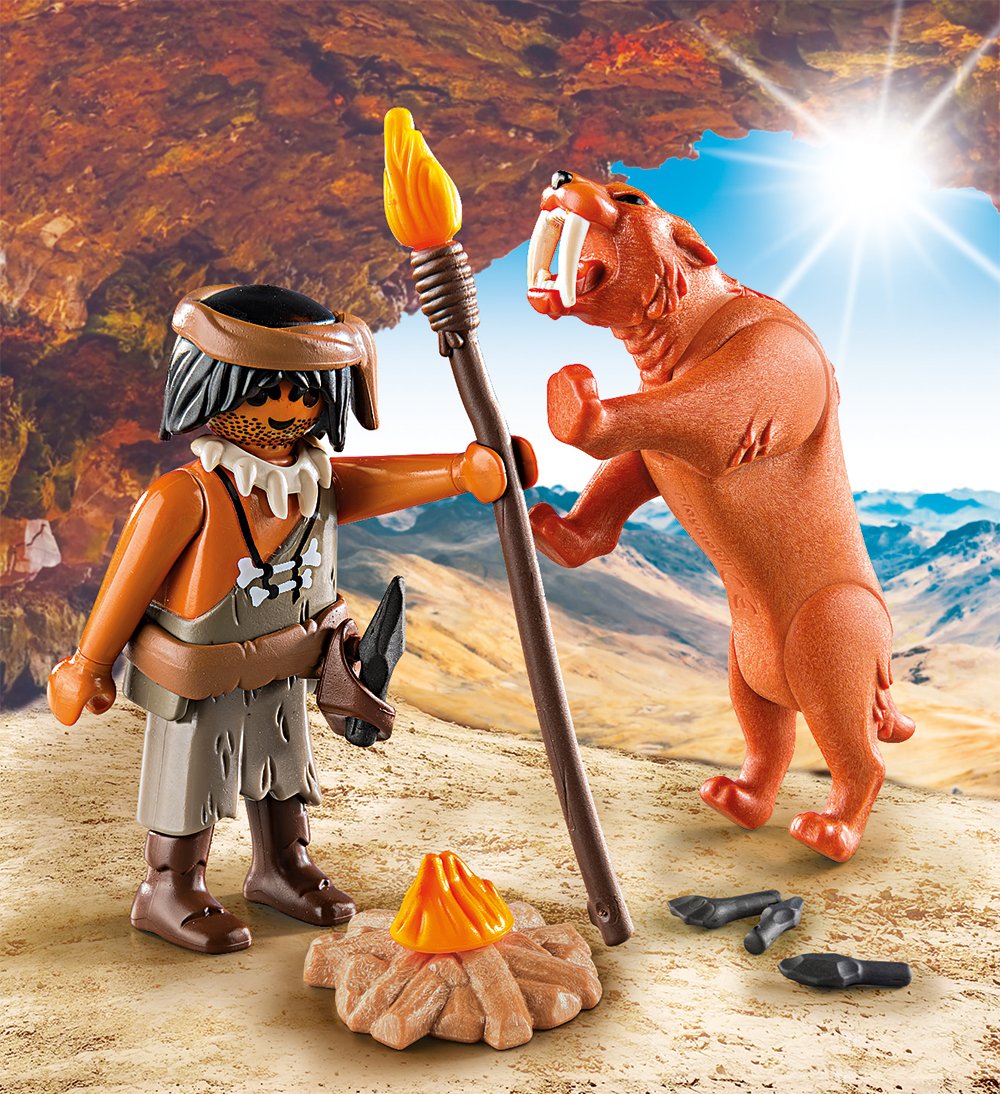 

Конструктор Playmobil: Пещерный человек с саблезубым тигром