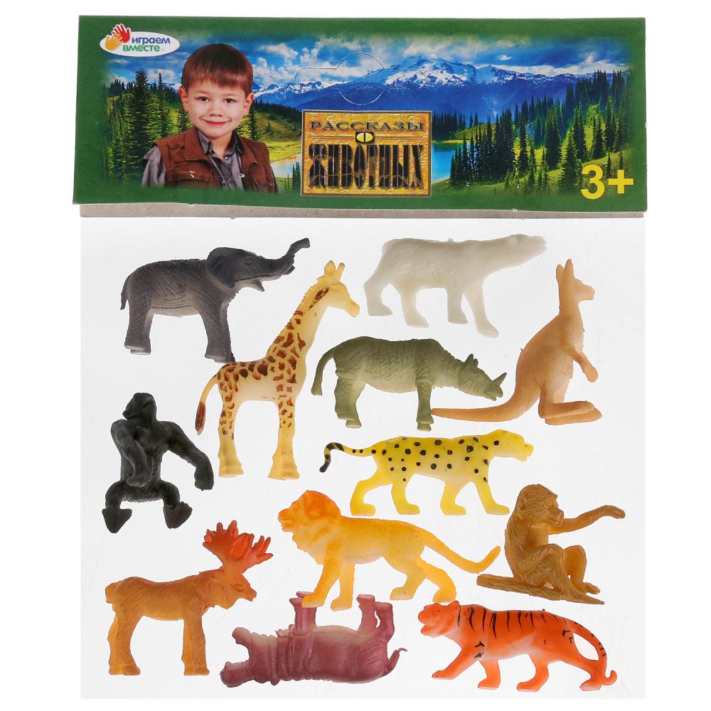Набор из пластизоля – Дикие животные, 12 фигурок   