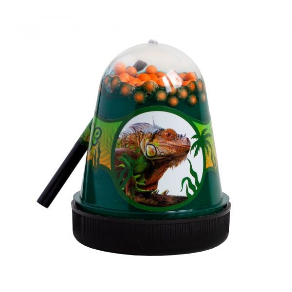 

Slime – Jungle с пенопластовыми оранжевыми шариками – Игуана, 130 г