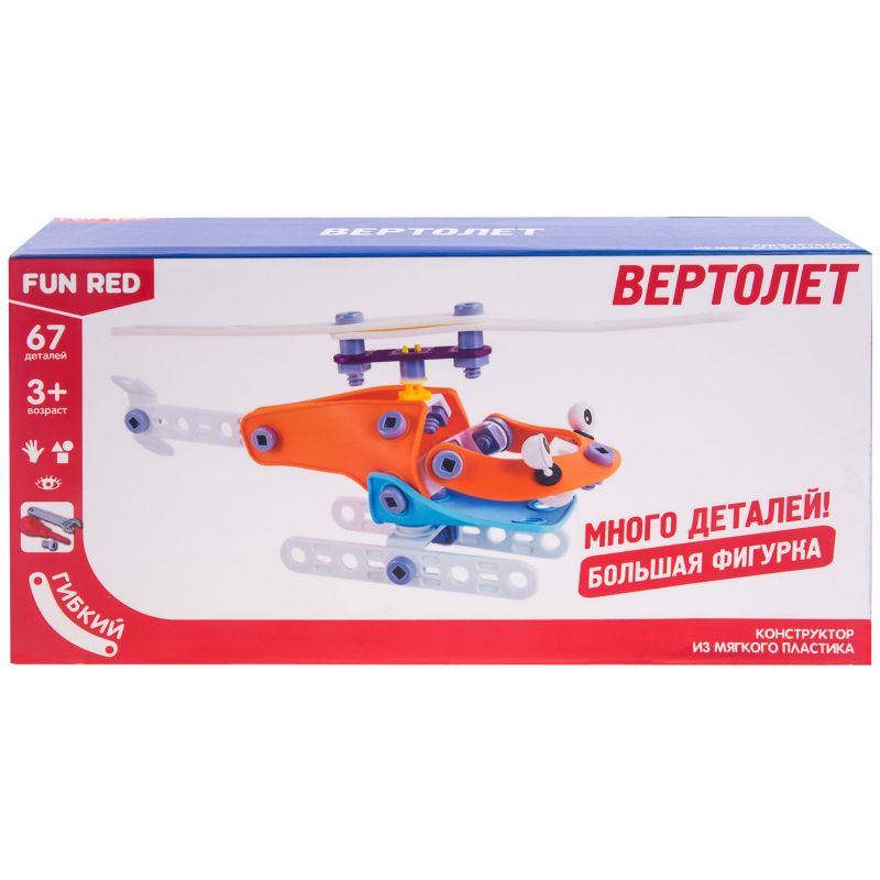 

Конструктор гибкий - Вертолет, 67 деталей