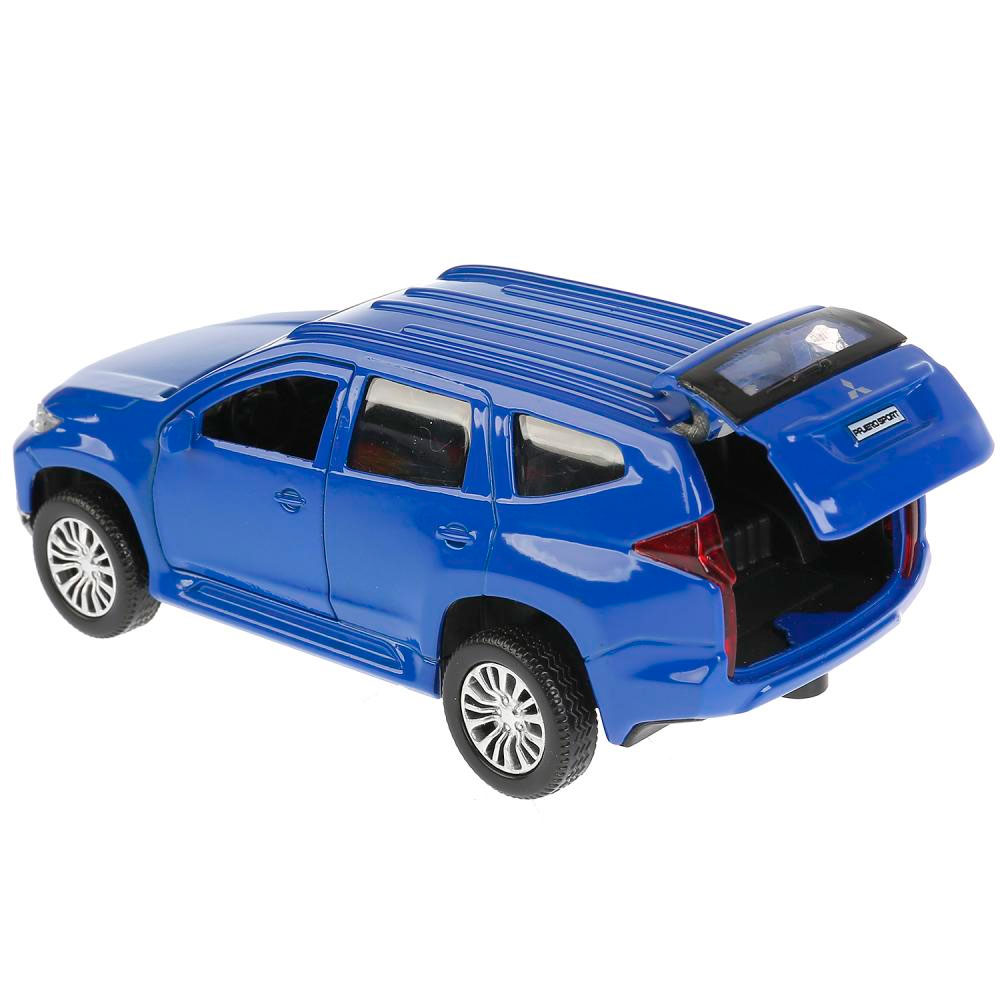 Машина металлическая Mitsubishi Pajero Sport 12 см, открываются двери, инерционная, цвет синий  