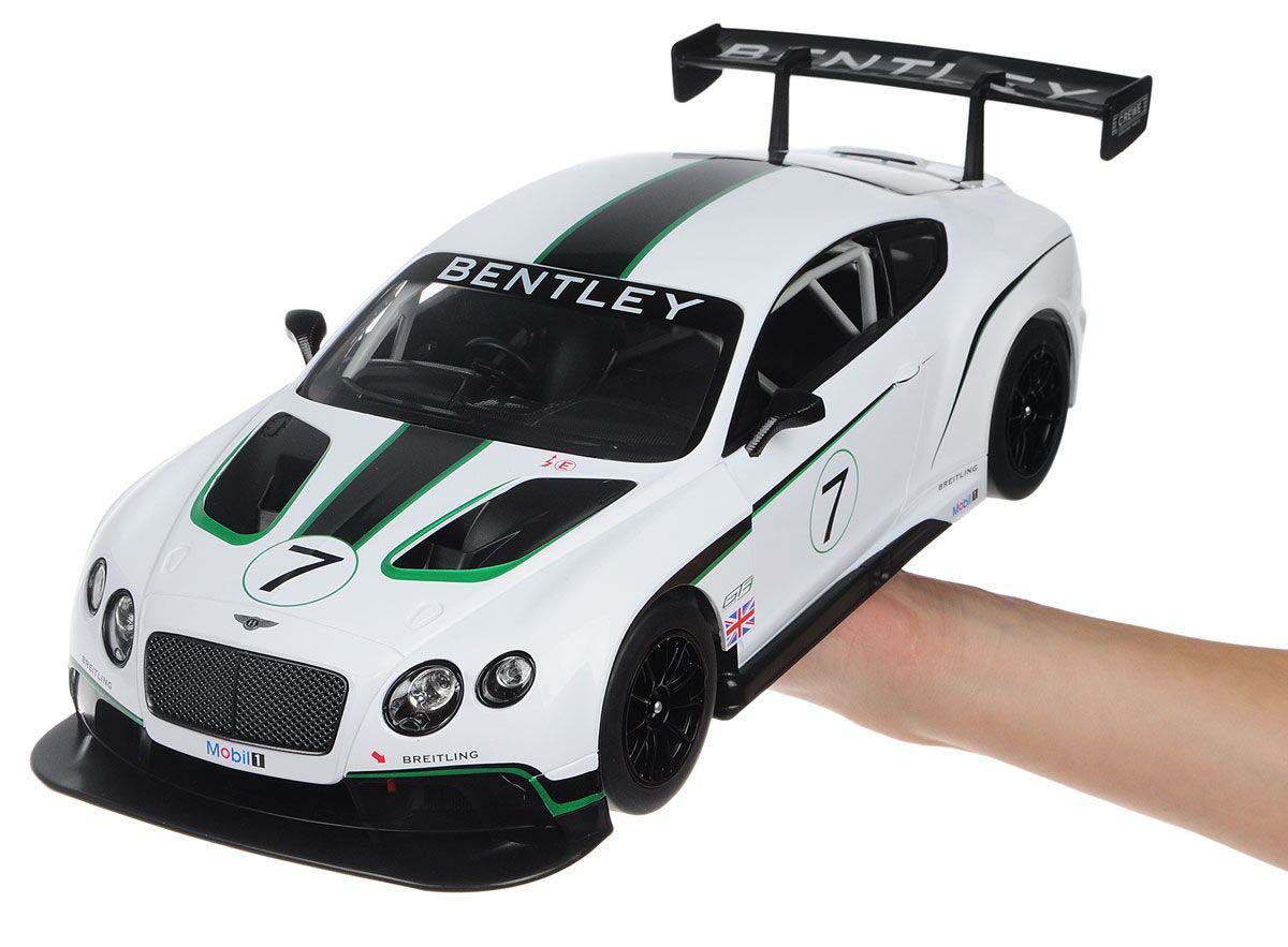 Машина на р/у - Bentley Continental GT3, белый, 1:14, свет  