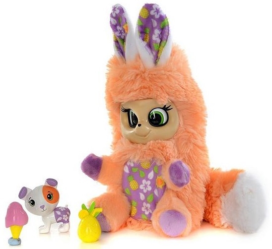 Мягкая игрушка из серии Bush baby world – Лола с питомцем и аксессуарами, 17 см, шевелит ушками, вращает глазками