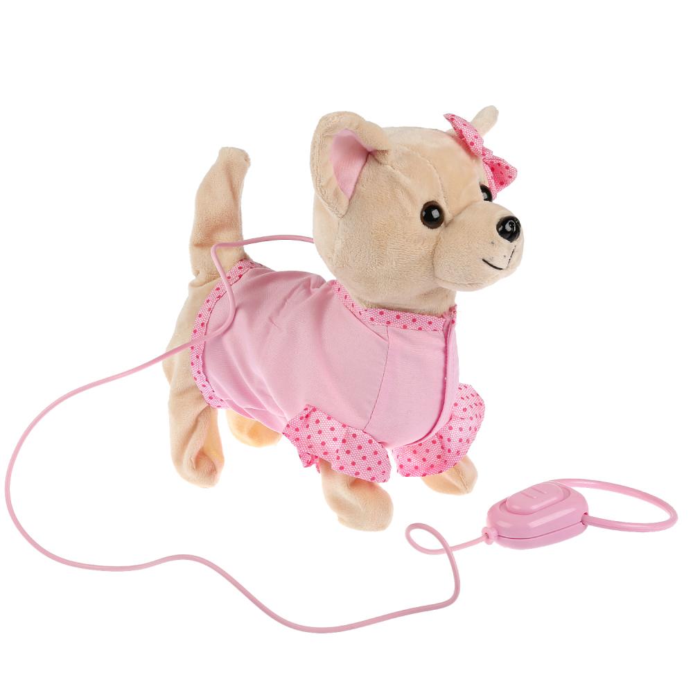 Интерактивный щенок Долли на пульте-поводке, 5 функций, ходит, поет, 23 см  