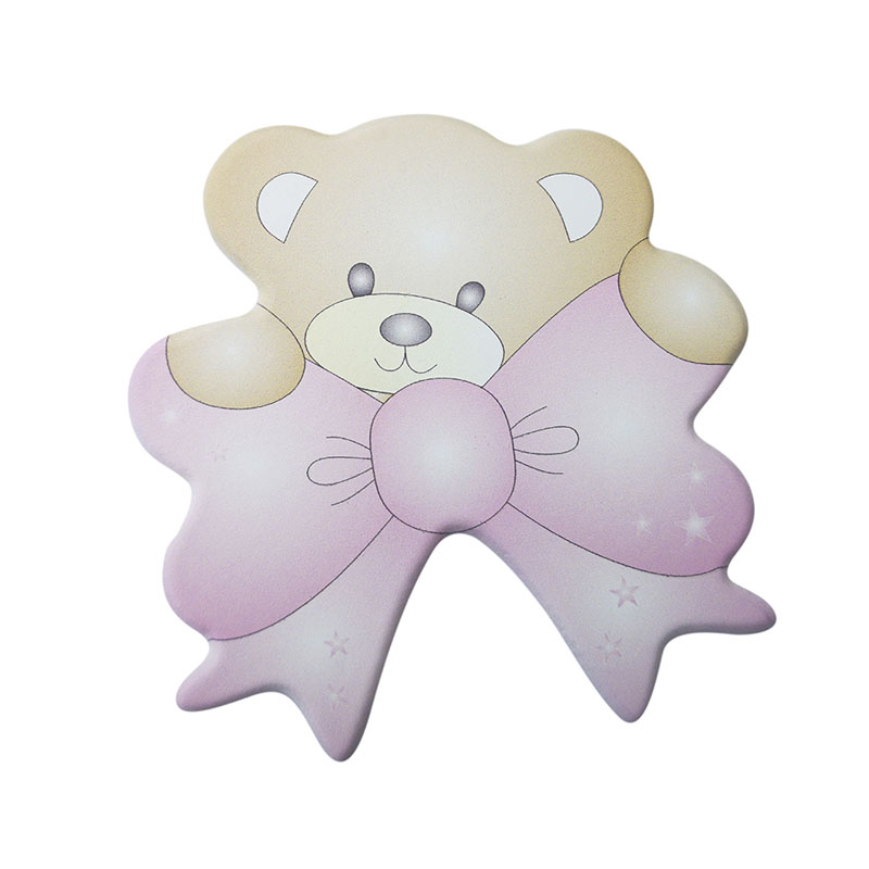 Декоративная накладка Лель - Мишка с бантиком, светло-розовый  