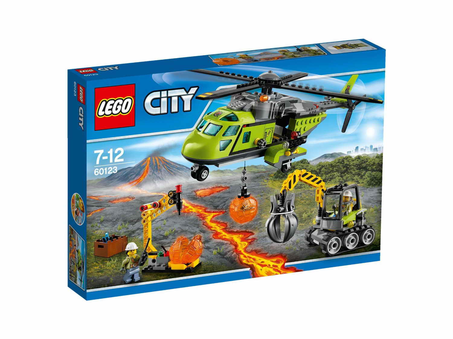 Lego City. Грузовой вертолёт исследователей вулканов  