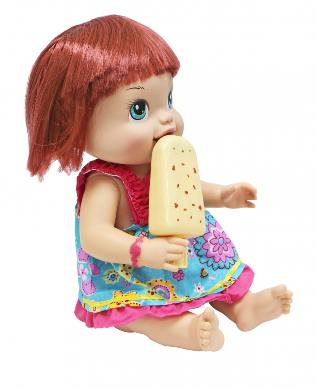 Кукла Лакомка Лиза с мороженым и каре, 36 см.  