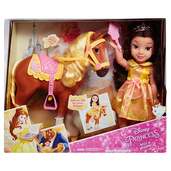 Игровой набор - кукла Принцесса Белль и конь Филипп  