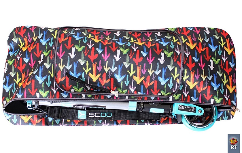 Чехол-портмоне складной для самоката Y-Scoo 145 дизайн - Разноцветные стрелки  
