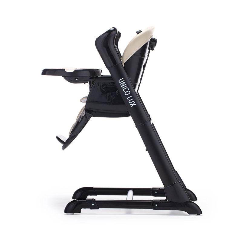 Стульчик для кормления с электронным устройством качения Nuovita Unico lux Nero, Latte, Nero/Латте, Черный  