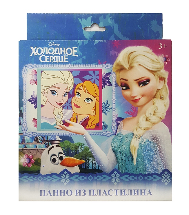 

Панно из пластилина Холодное сердце, 10 цветов, стека, картинка