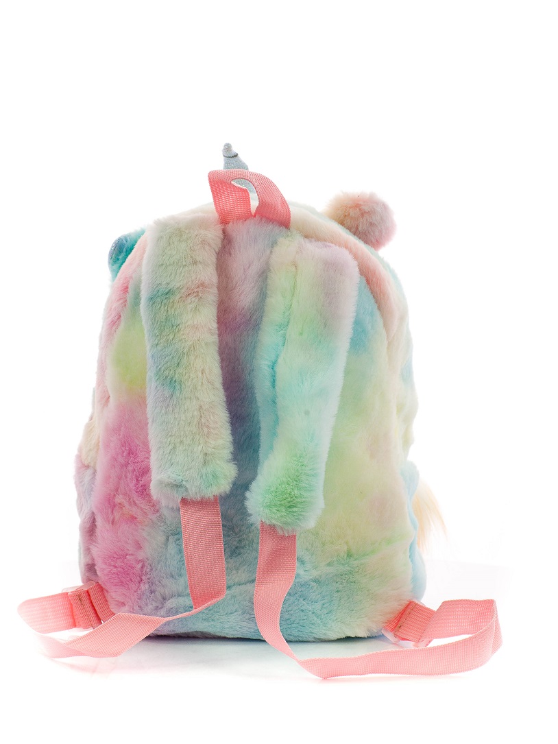 Рюкзак плюшевый Улыбающийся Единорог Warm Dreams, разноцветный  
